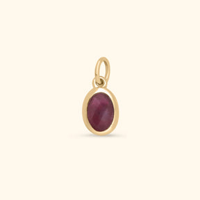 Ruby Birthstone Pendant July | 14K Gold